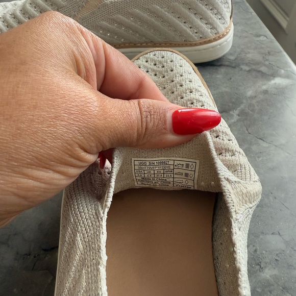 UGG Light Gray Perforated Slip-Ons - Picture 2 of 6